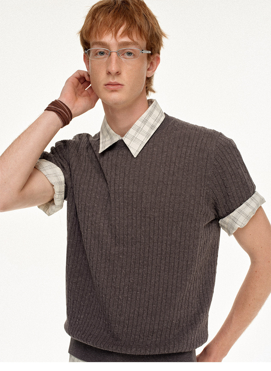 Niche Design Knit Shirt
