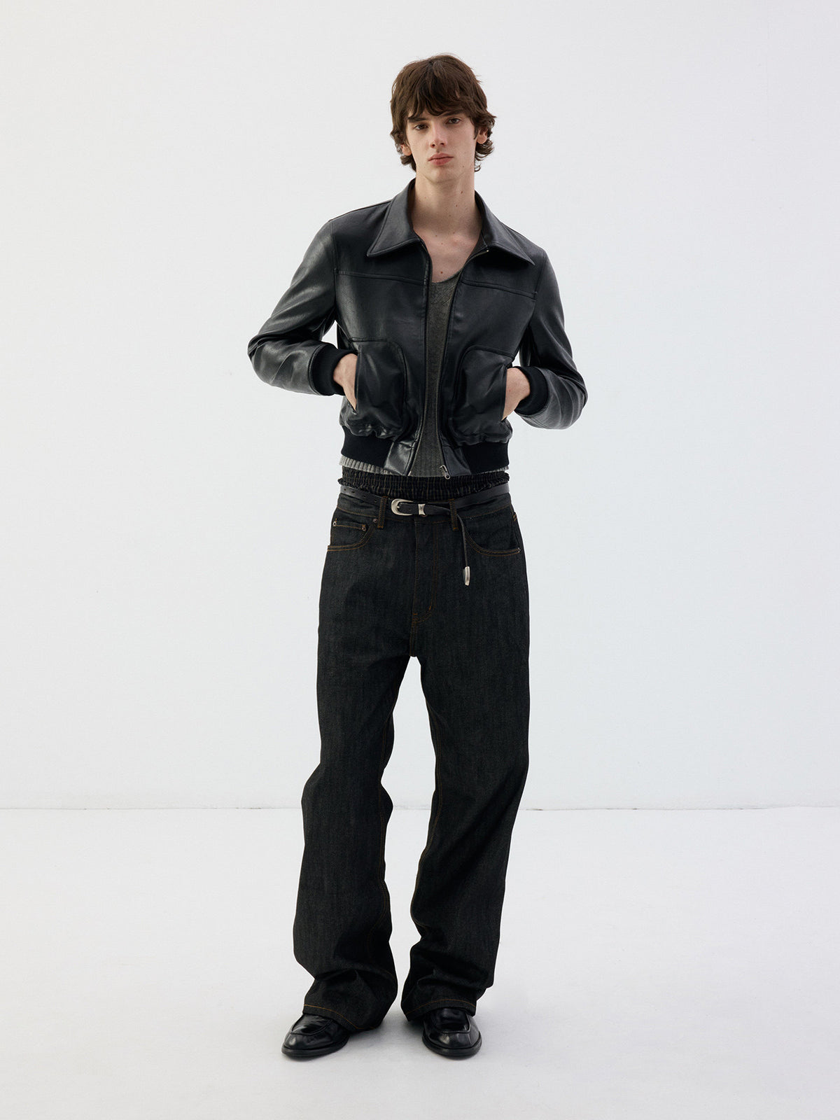 Loose-Fit Straight-Leg Original Color Jeans