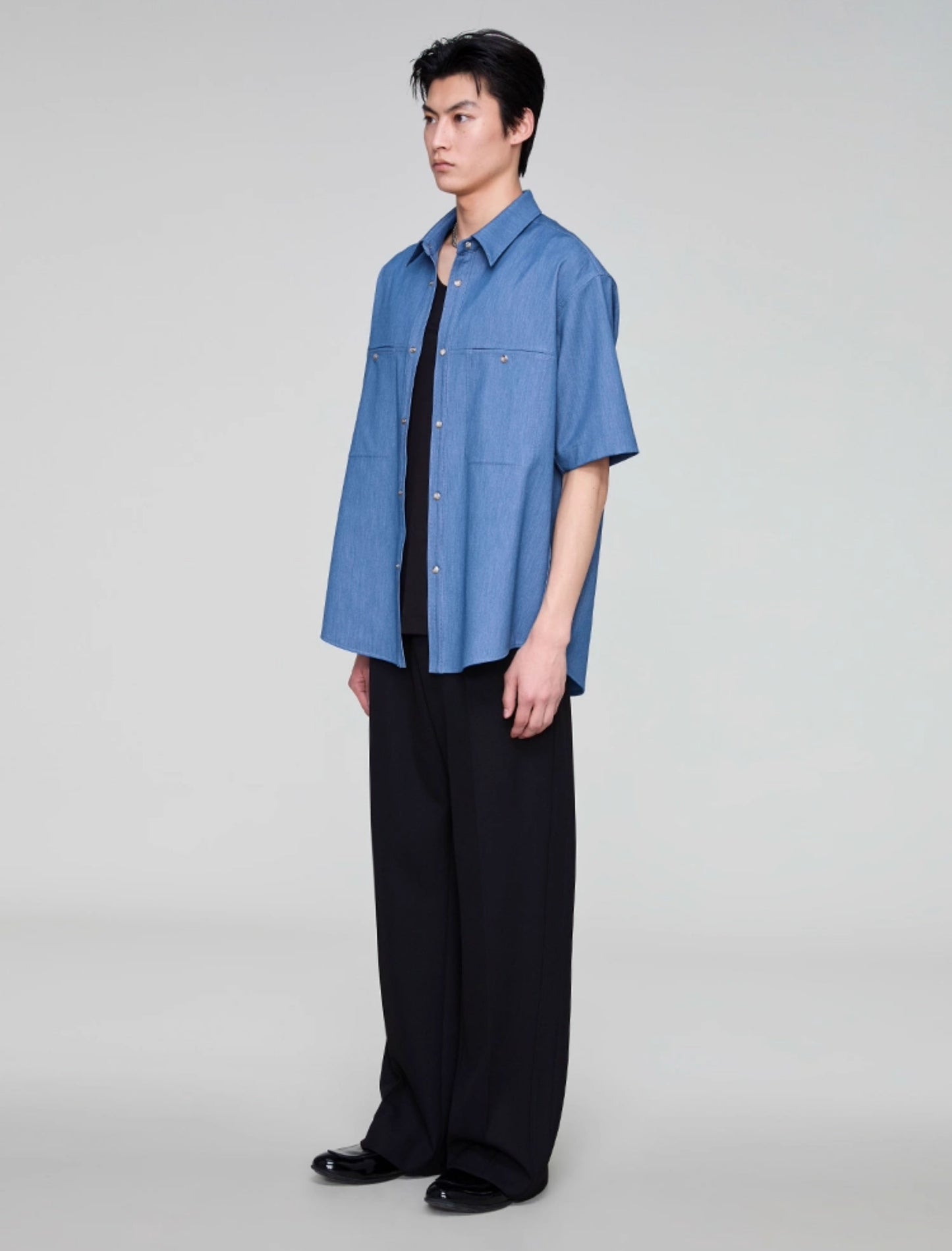 Imitation denim shirt