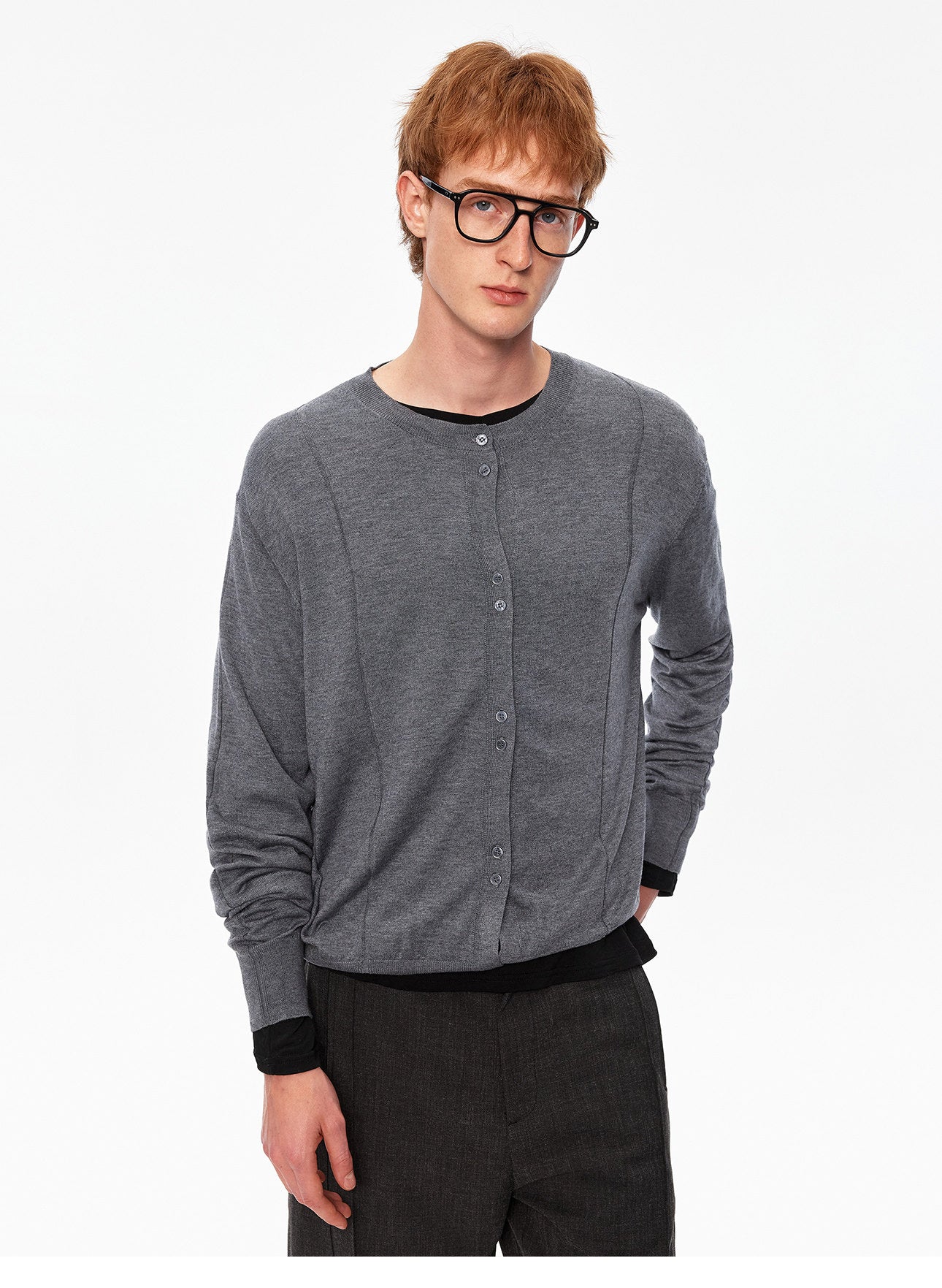 Mulberry Silk-Blend Knit Cardigan