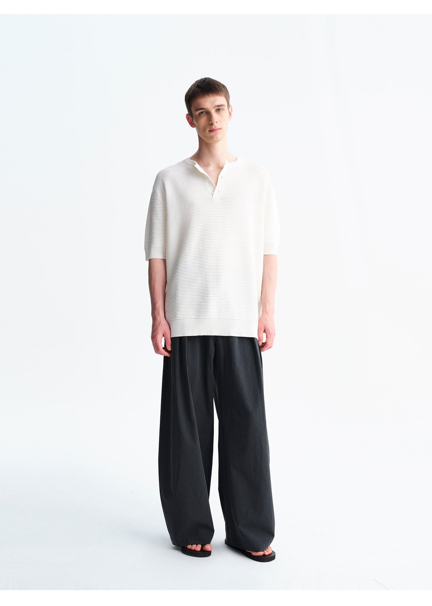 Casual Pants with Double Pleats