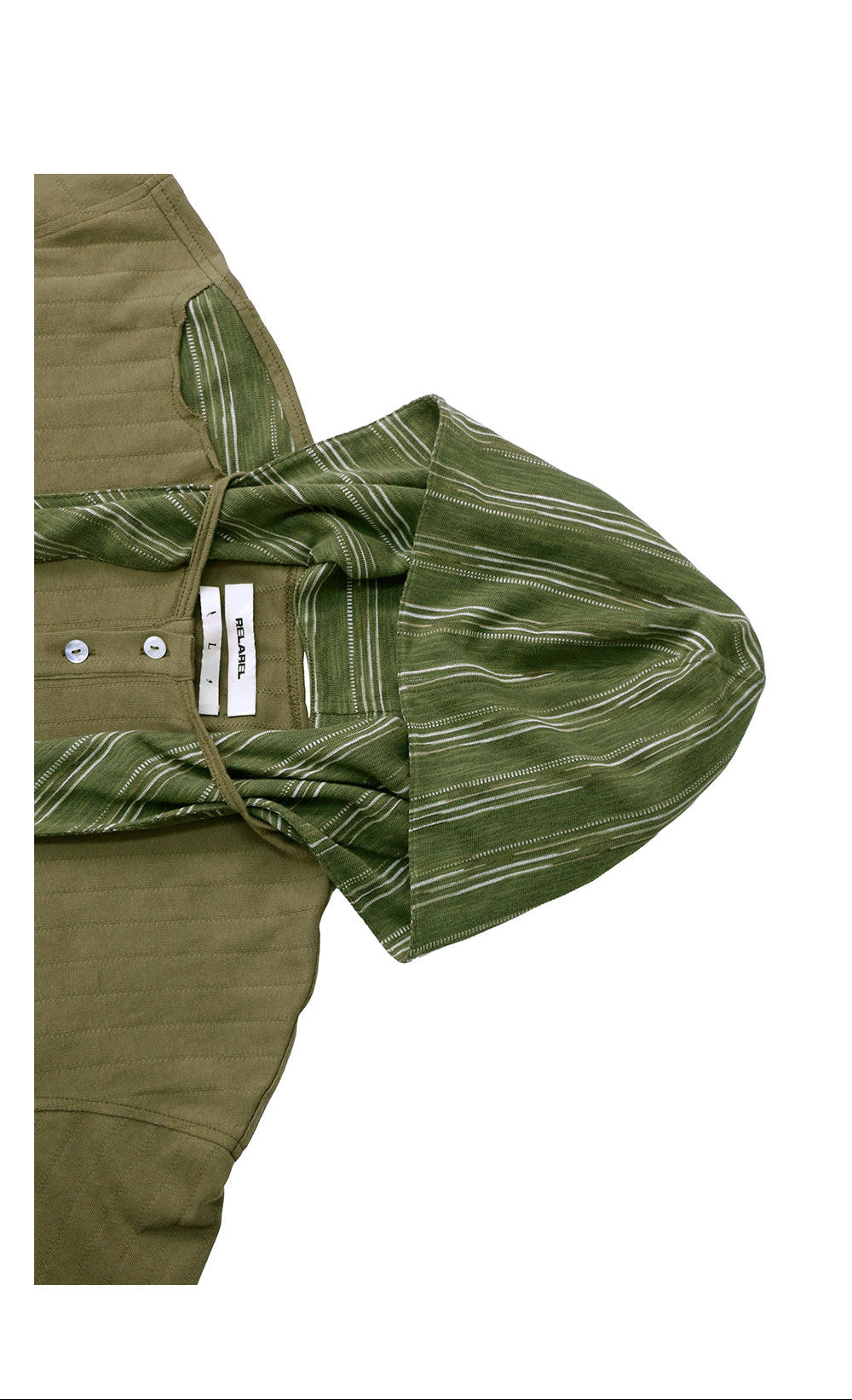 Hooded Henley-neck T-shirt