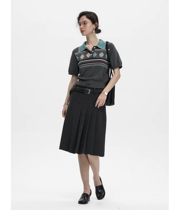 Lightweight knit polo shirt