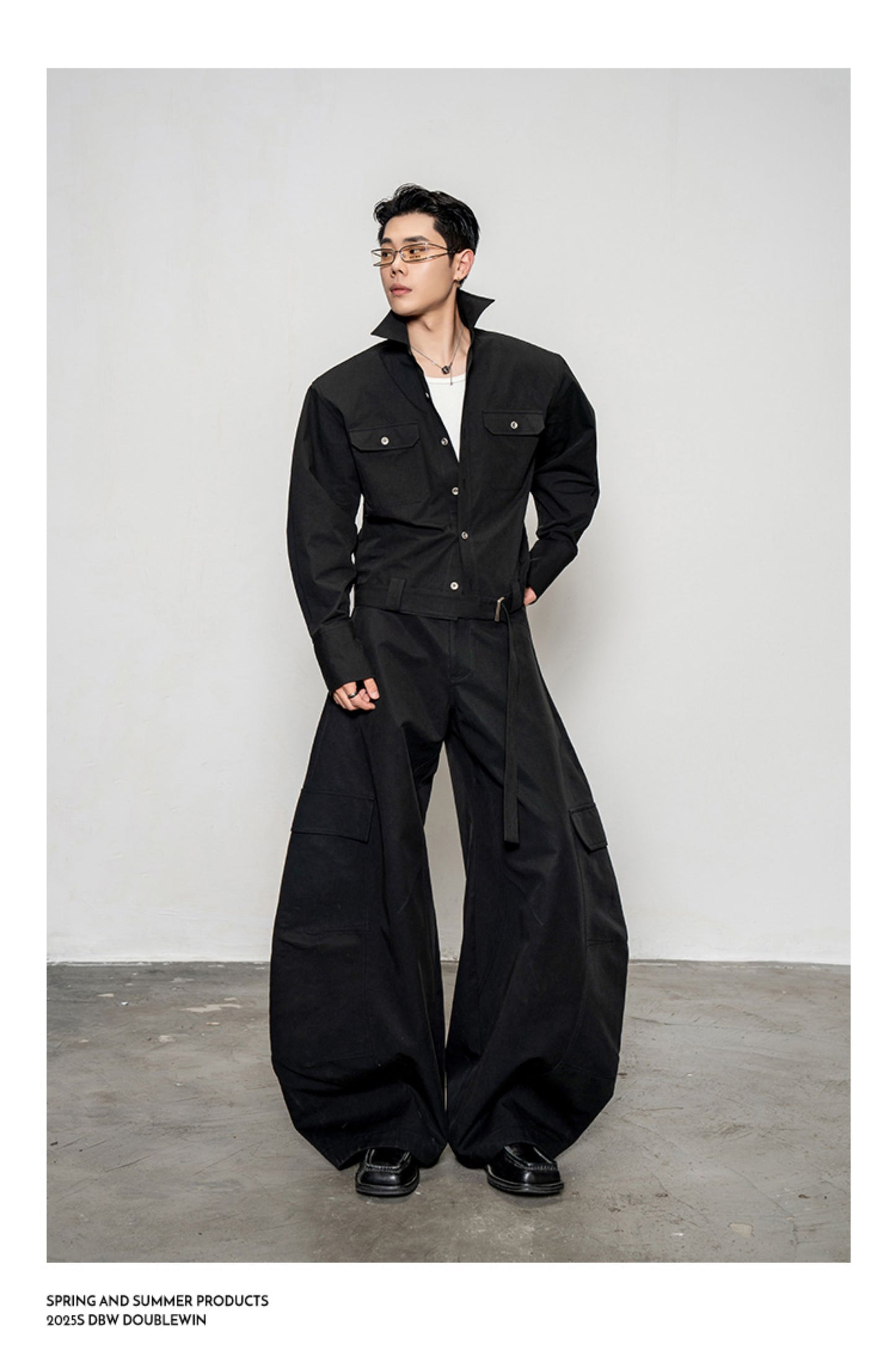 Pleated Textured Short Shirt