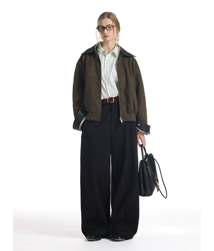 Reversible Oversized Woven Collar Jacket