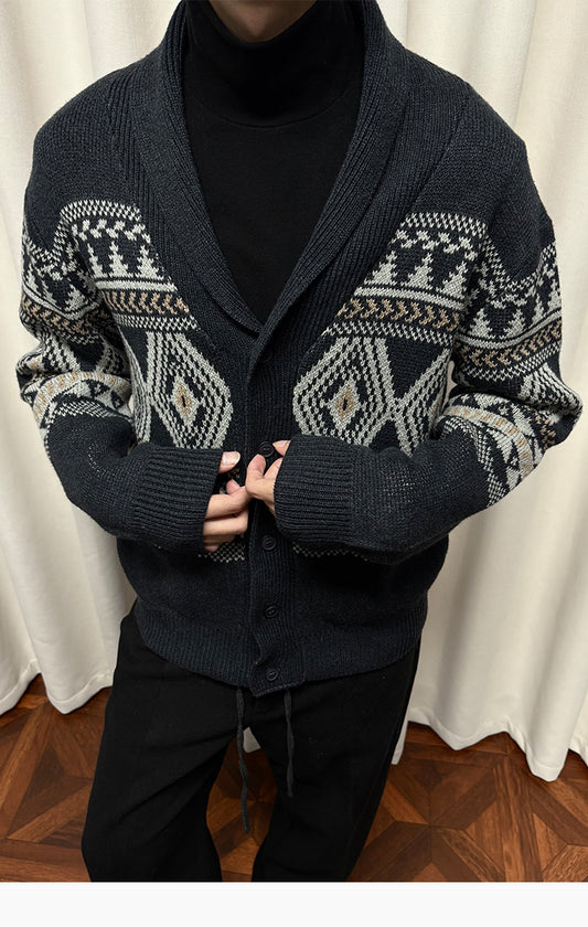 Thick knit cardigan