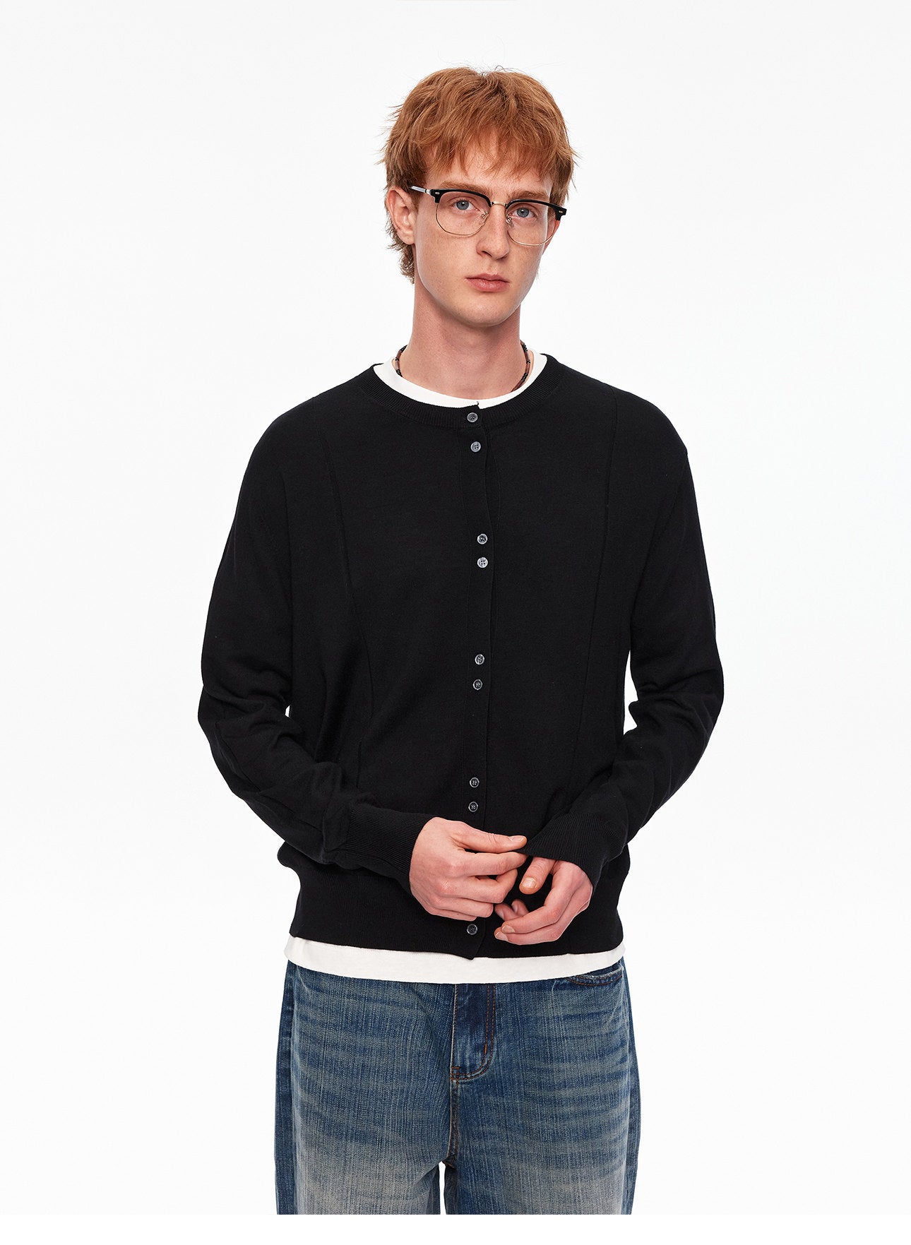 Mulberry Silk-Blend Knit Cardigan