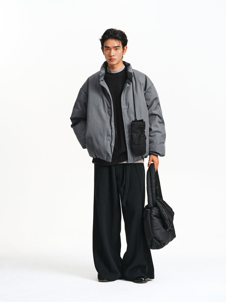 Linen-Style Down Jacket