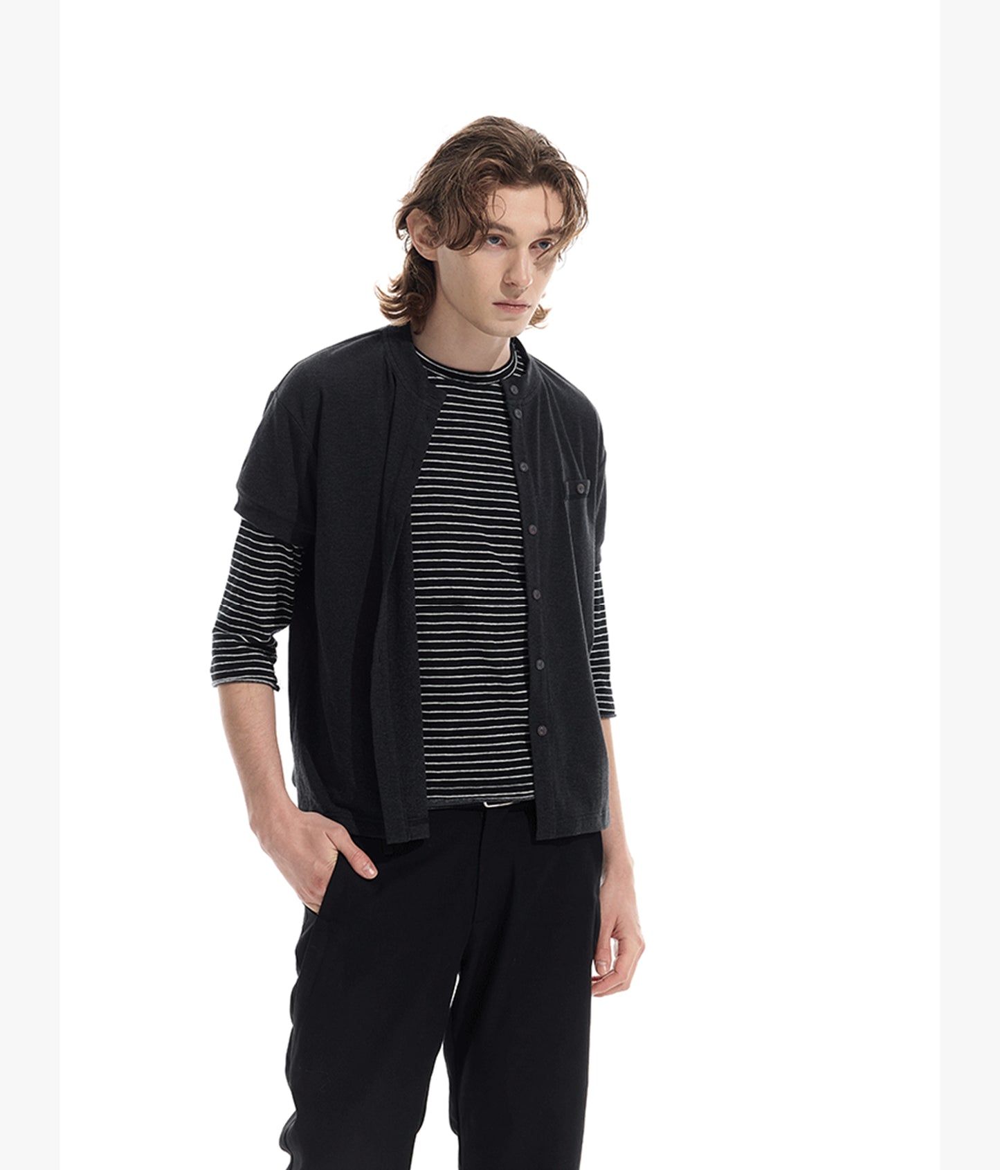 Straight Shoulder Cardigan