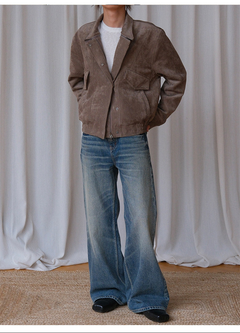 Suede Standup Collar Jacket
