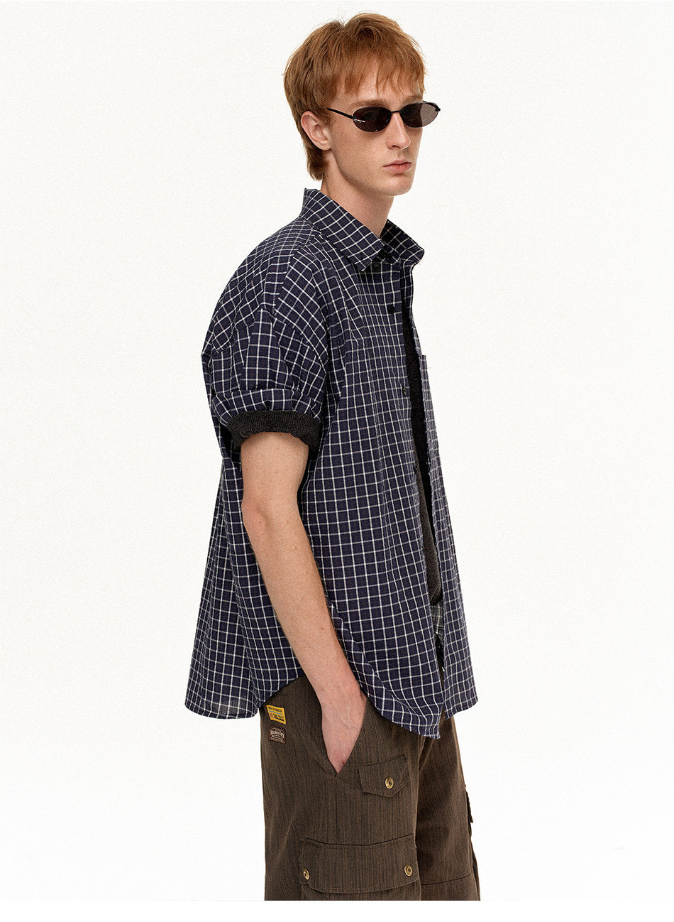 Oversized Retro Check Shirt