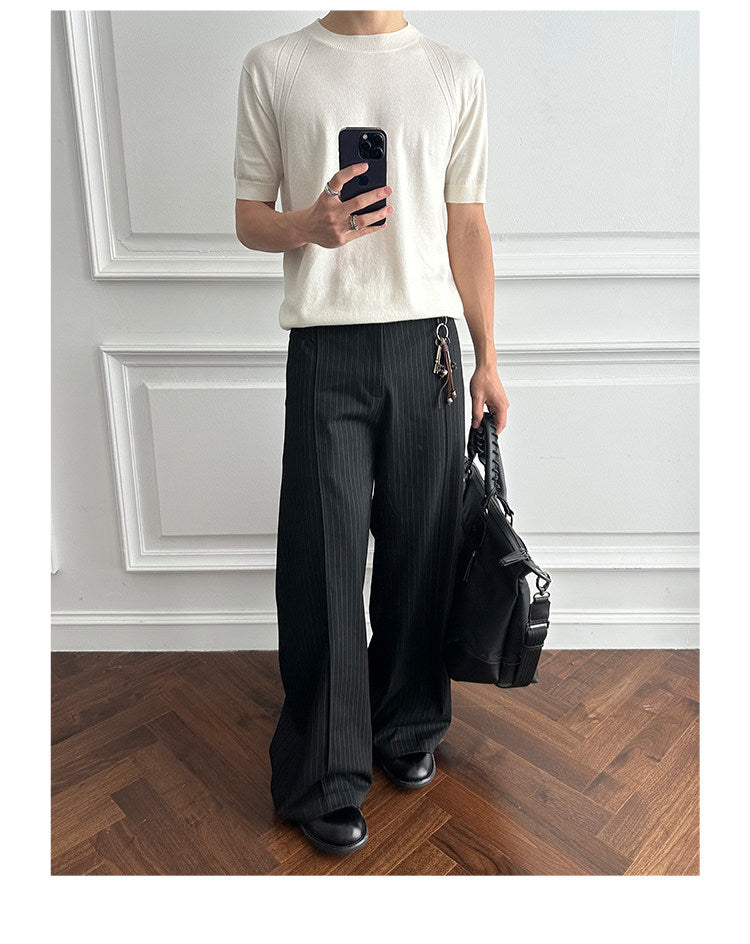 Three-Cut-Flow Wool Knit Shirt