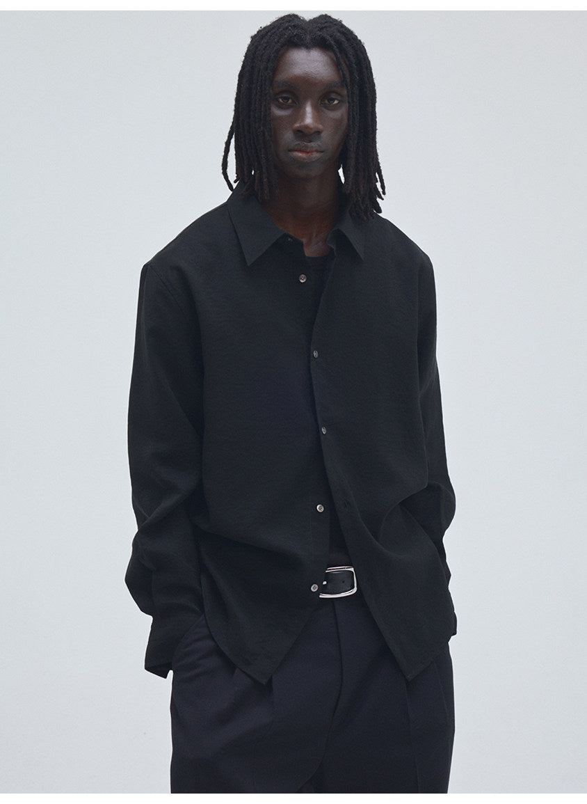 Lightweight Square-Collar Casual Shirt