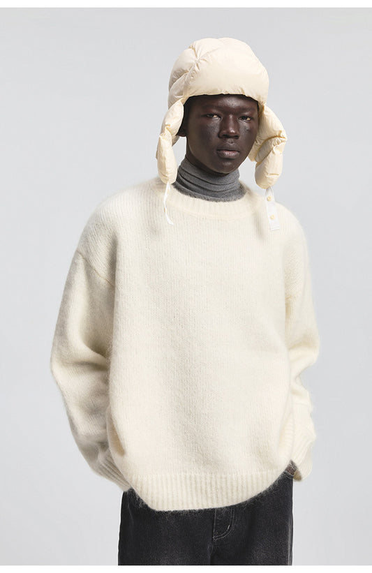 Mohair & Sheep Wool Crew Neck Knit
