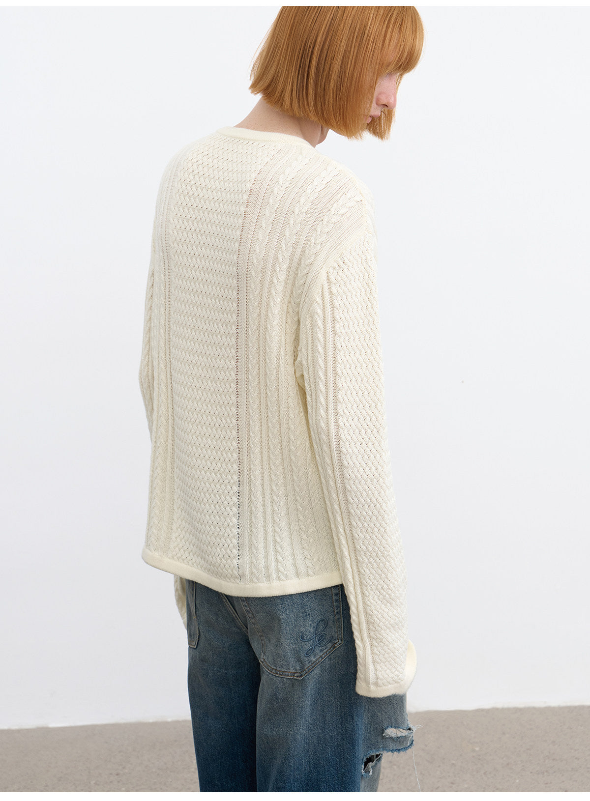 Henley-Neck Knit Shirt