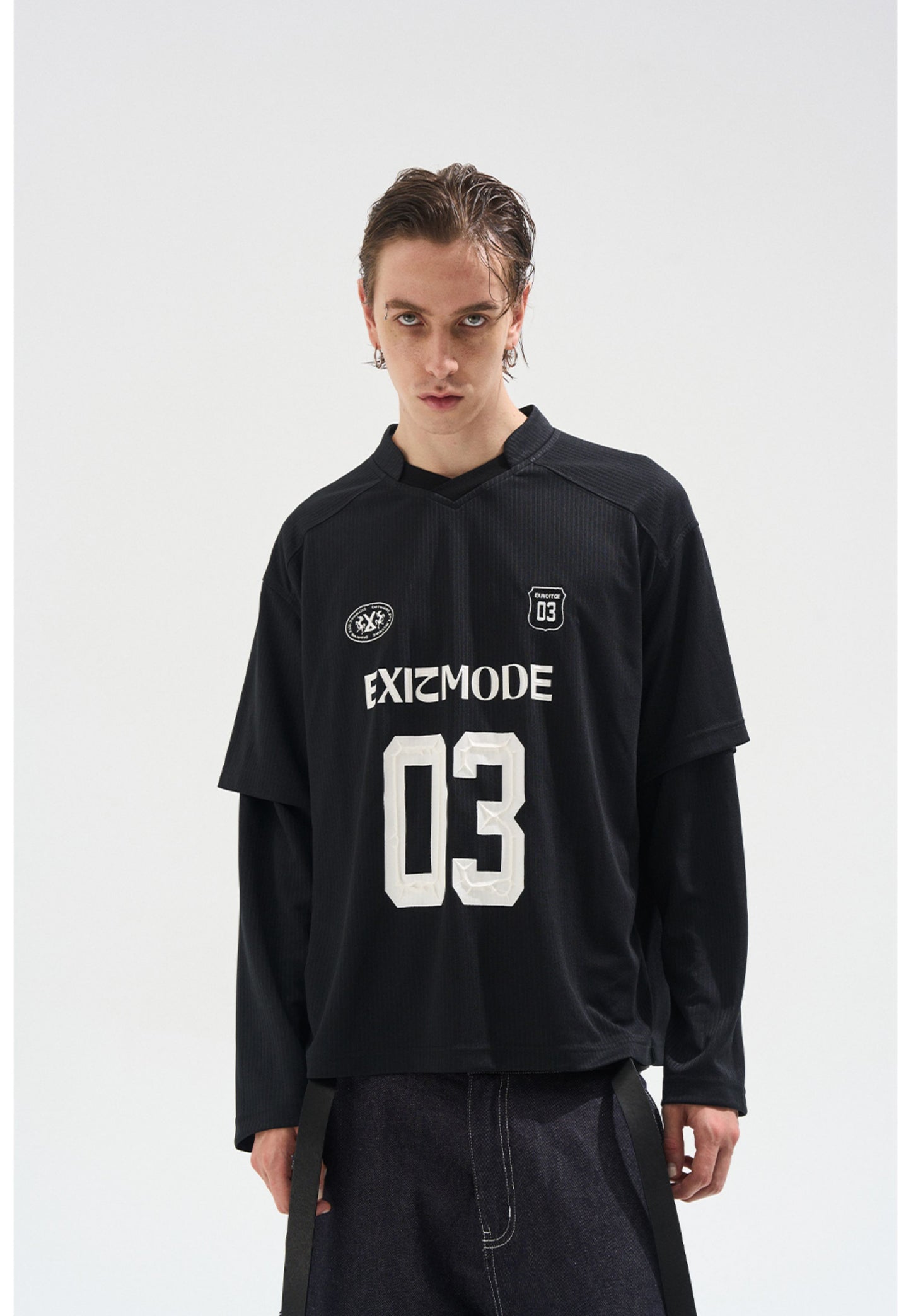 Fake Two-Piece Stripe T-Shirt