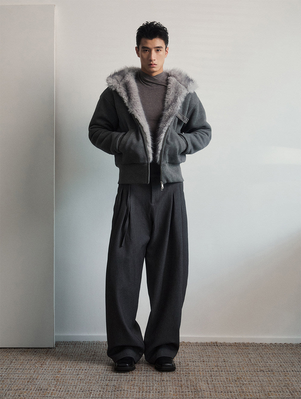 Open-Front Hooded Jacket