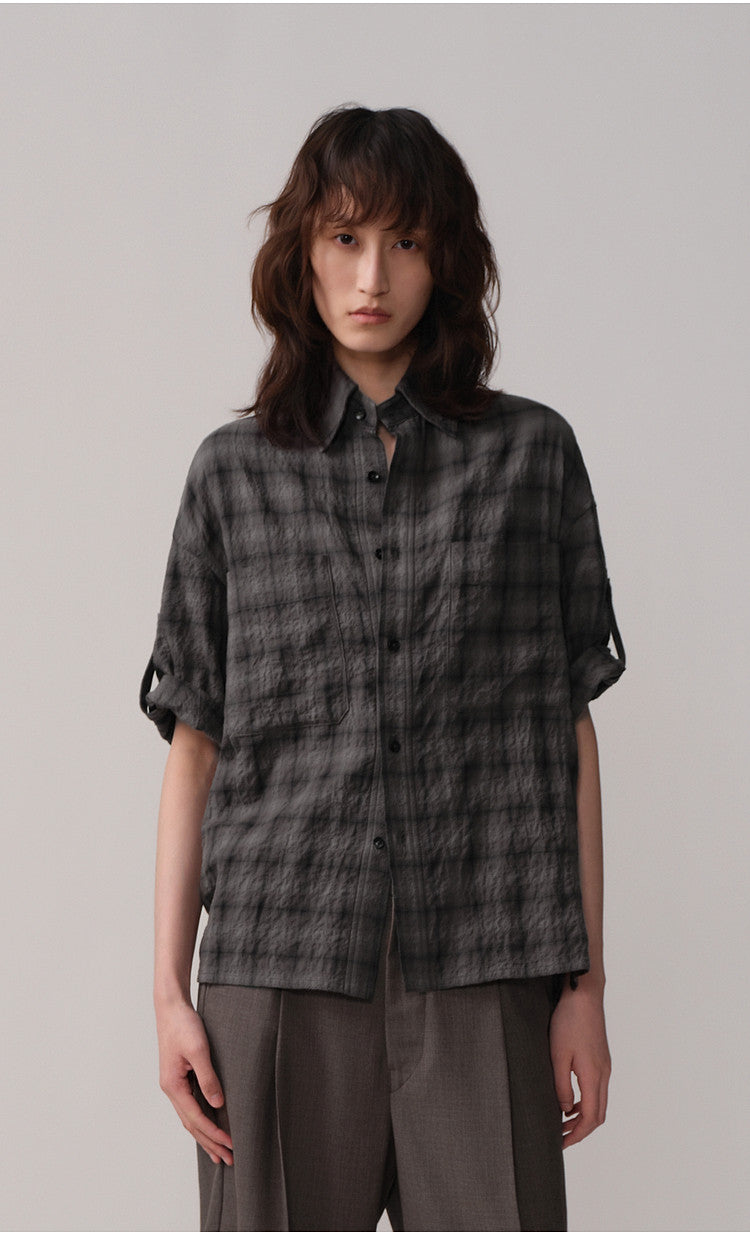 Checkered Shirt with Double Patch Pockets