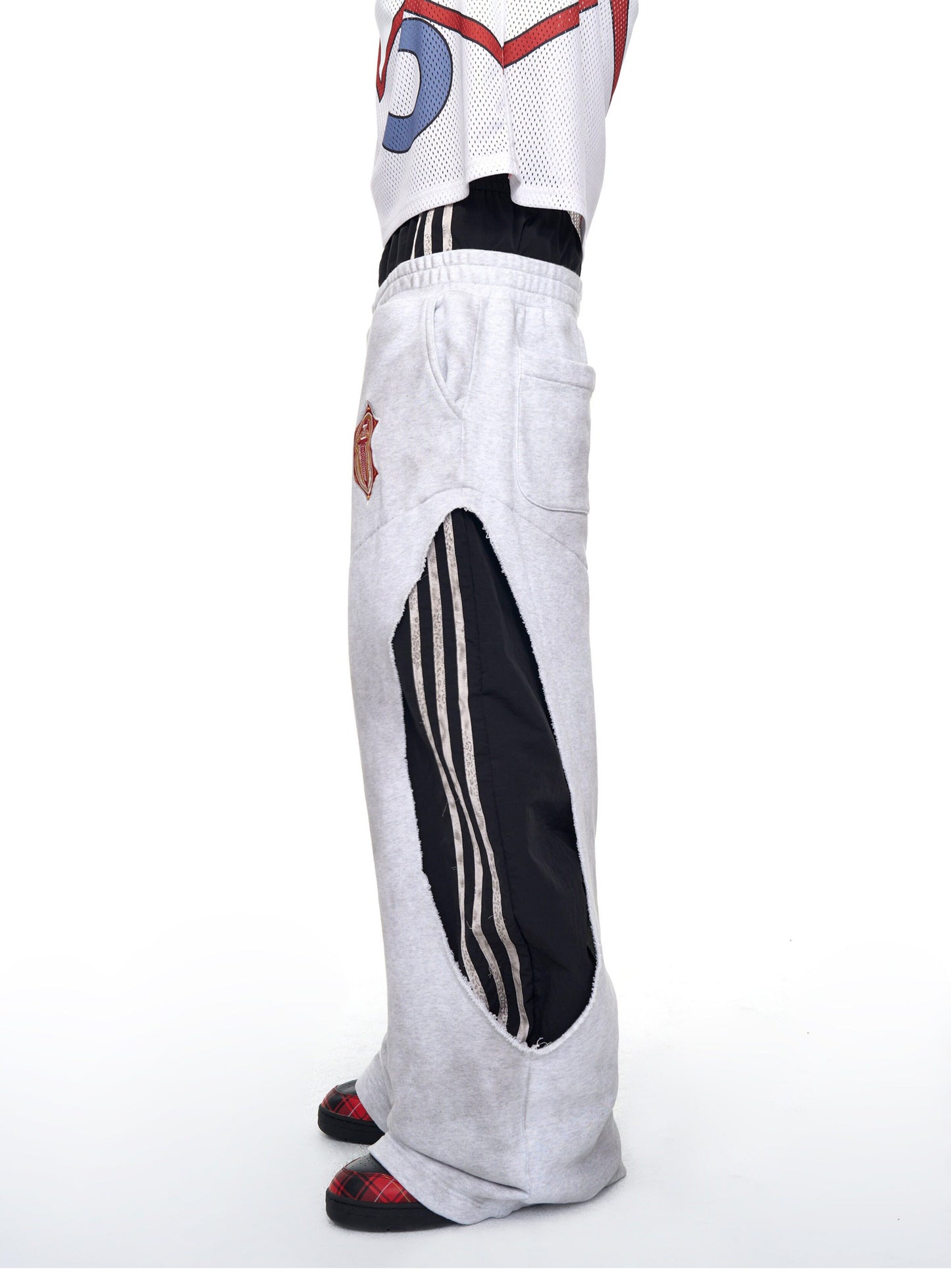 Faux Two-Piece Double Waistband Sweatpants