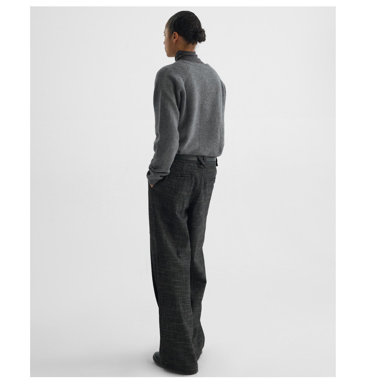 Double-Pleated Wool Pants