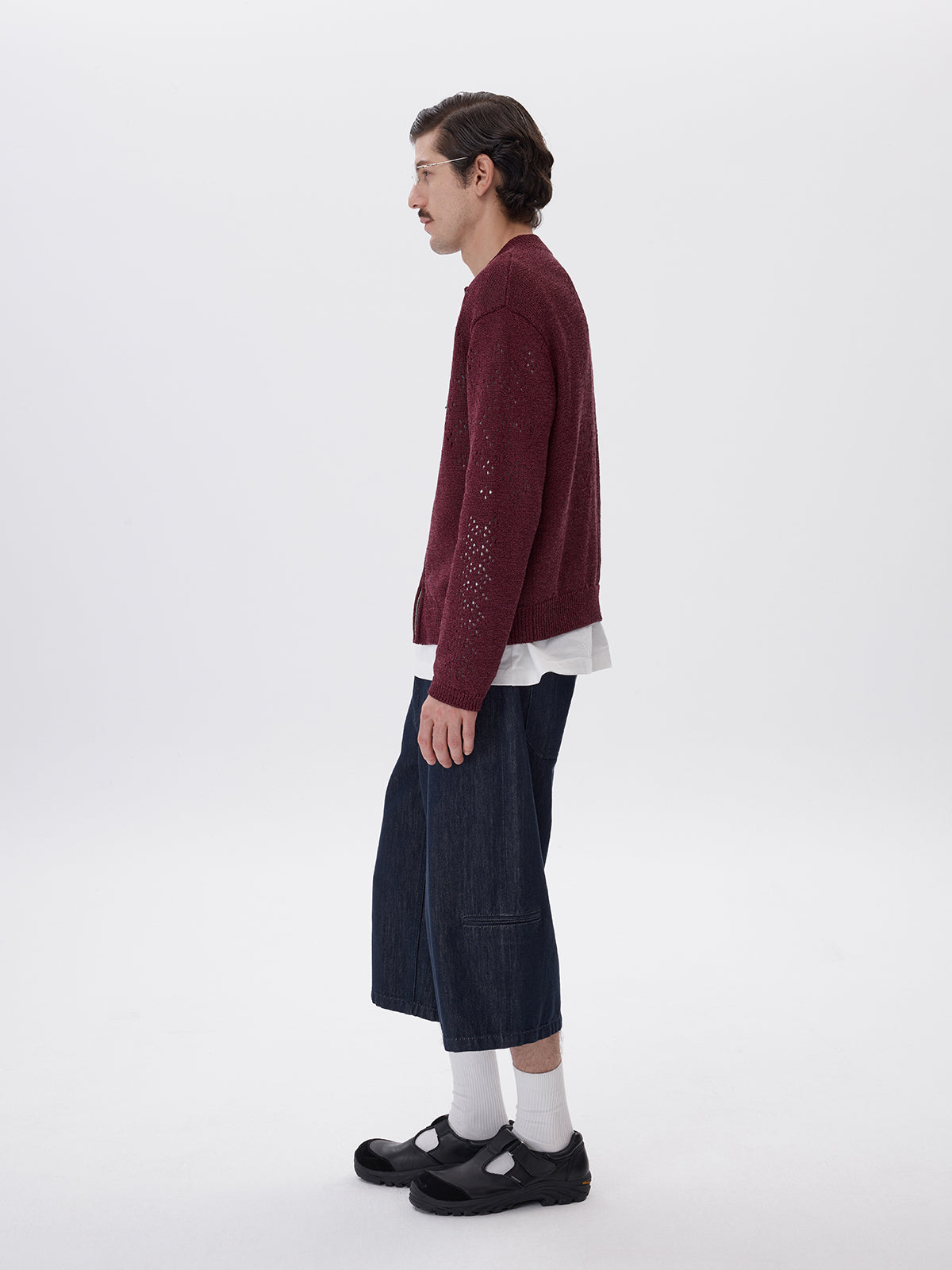 Beaded Zipper Cardigan