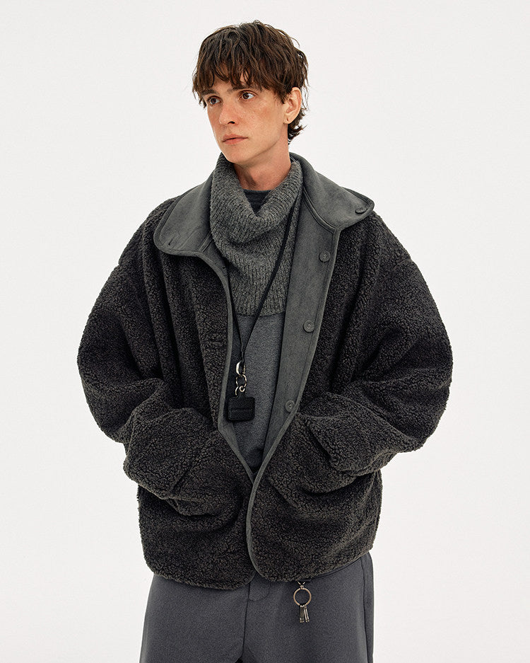 Reversible Fleece Collar Jacket