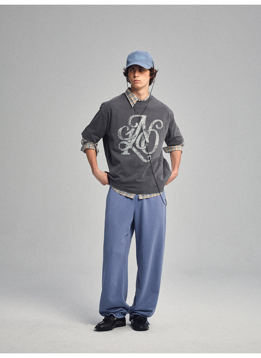 Square-Collar Silhouette Casual Shirt