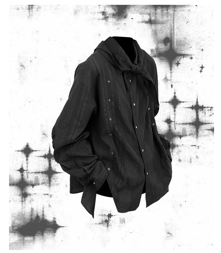 Shirt with a square scarf