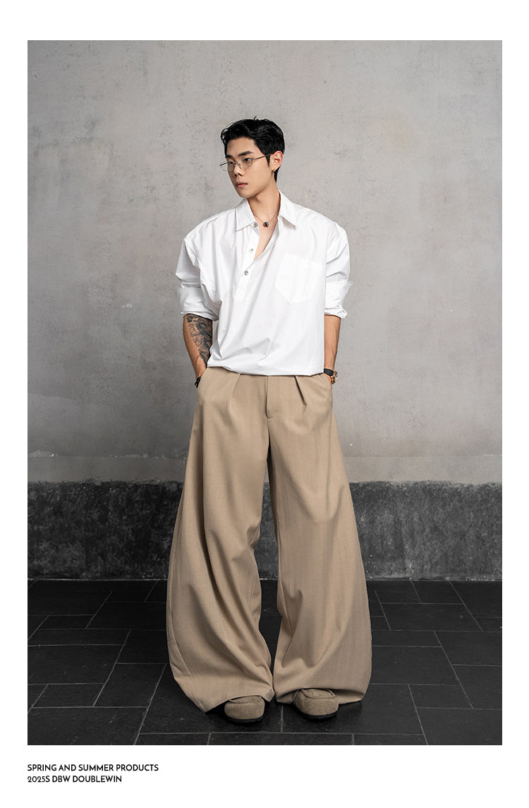 Asymmetrical Lapel Shirt