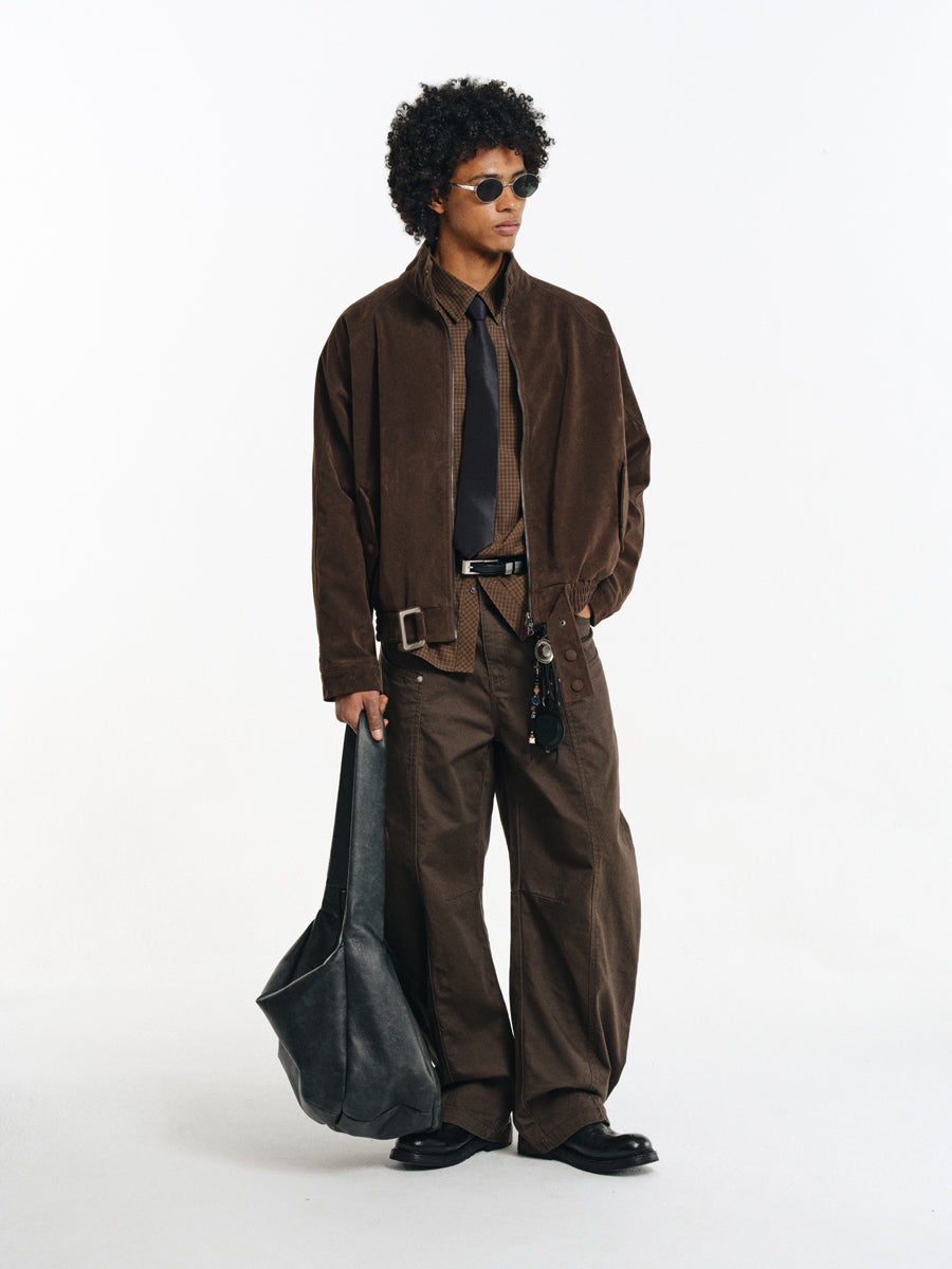 Suede Harrington Jacket