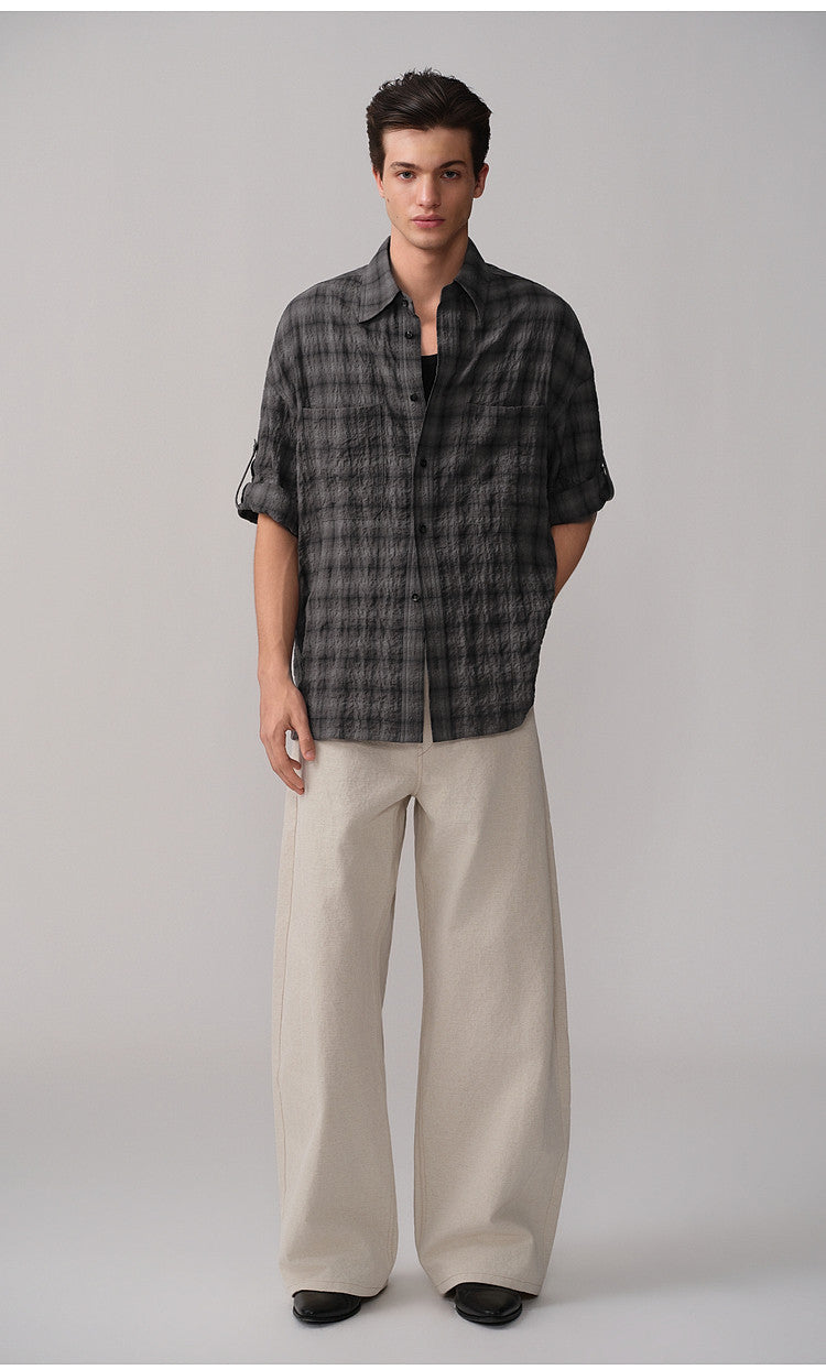 Checkered Shirt with Double Patch Pockets