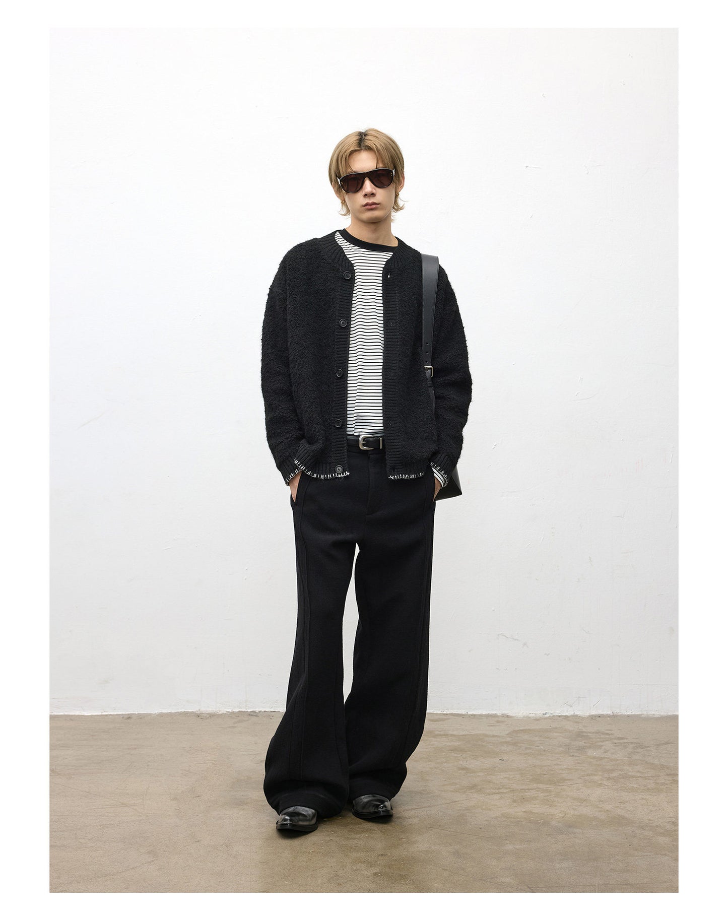 Pleated Wool Casual Pants