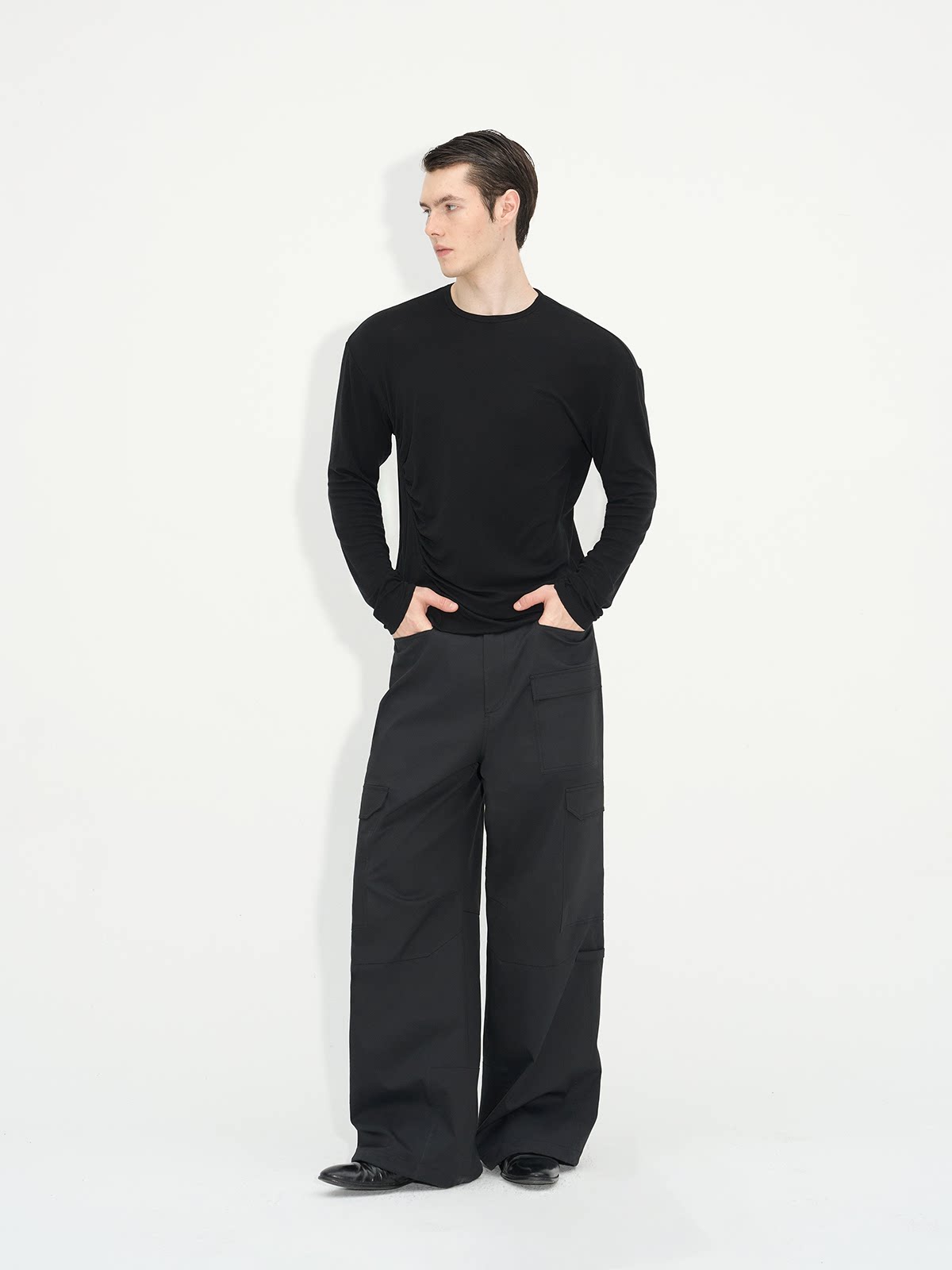 Wrinkle-processed T-shirt