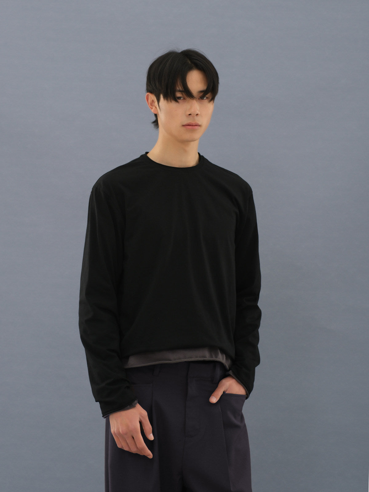 T-shirt with Roll-Up Sleeves