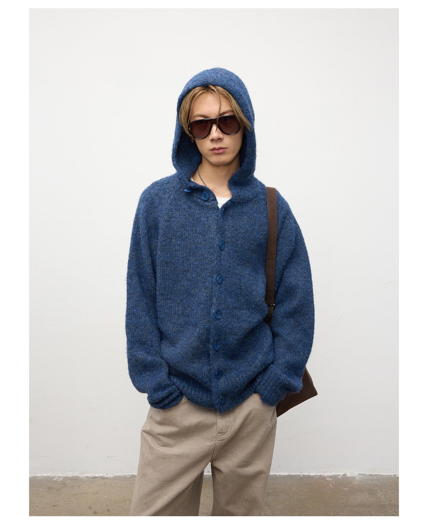 Mohair Hooded Cardigan