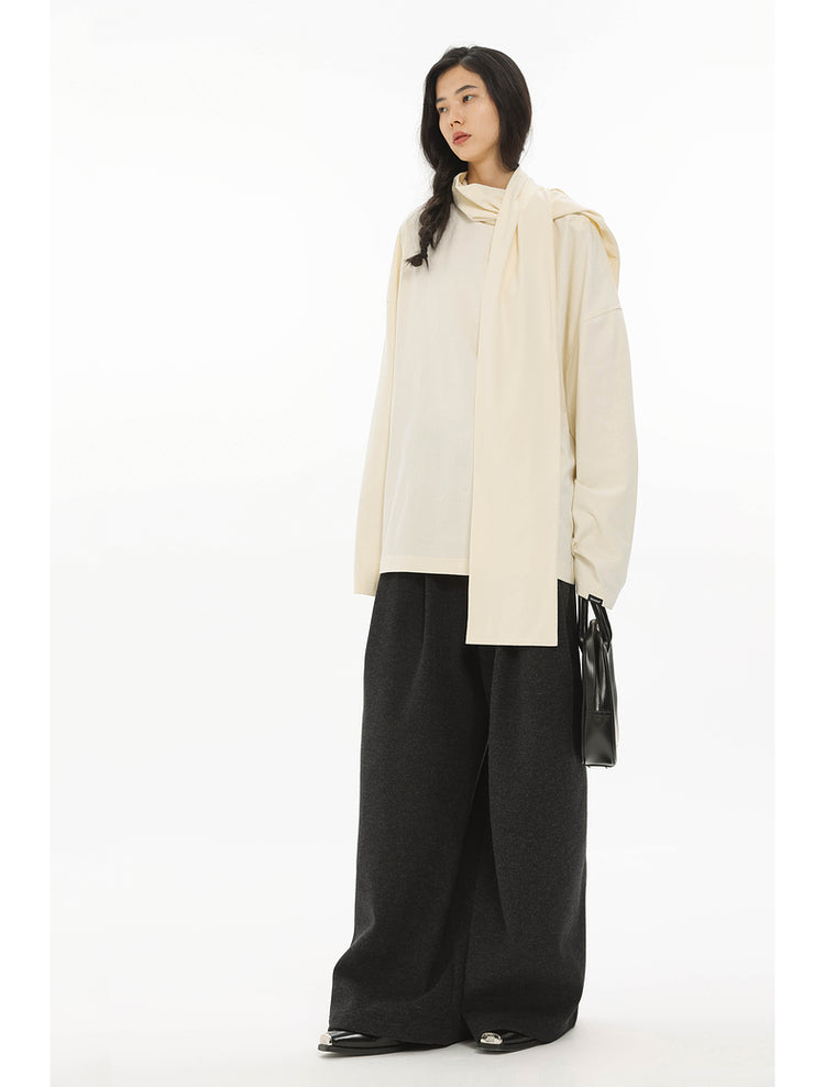 Wool Wide Leg Pants