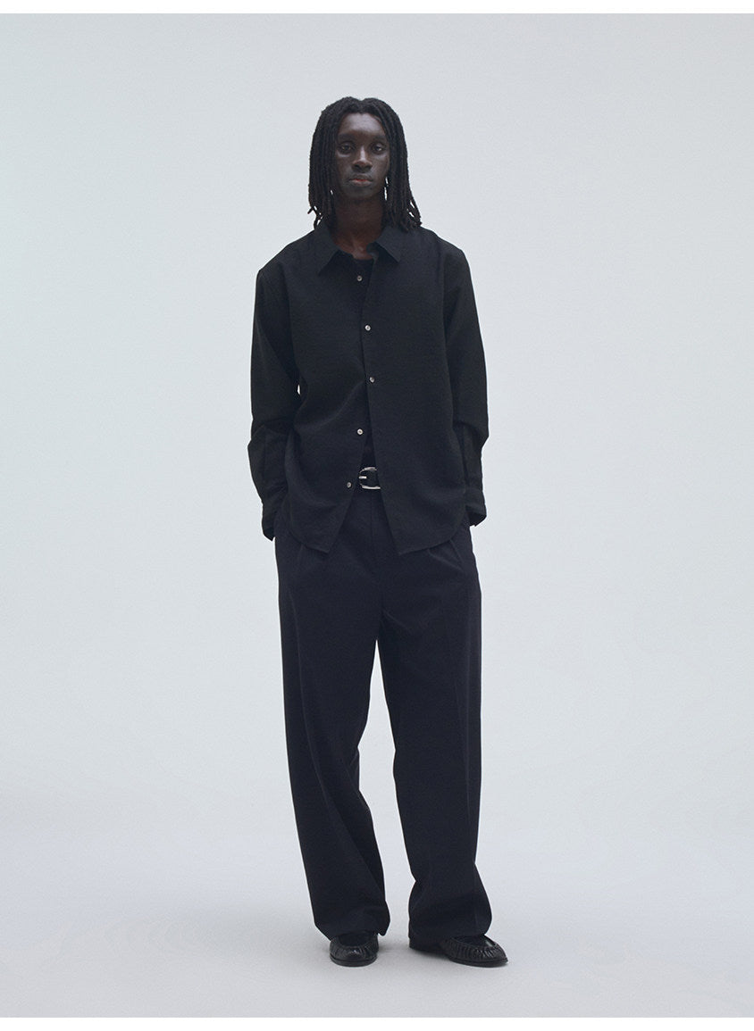 Lightweight Square-Collar Casual Shirt