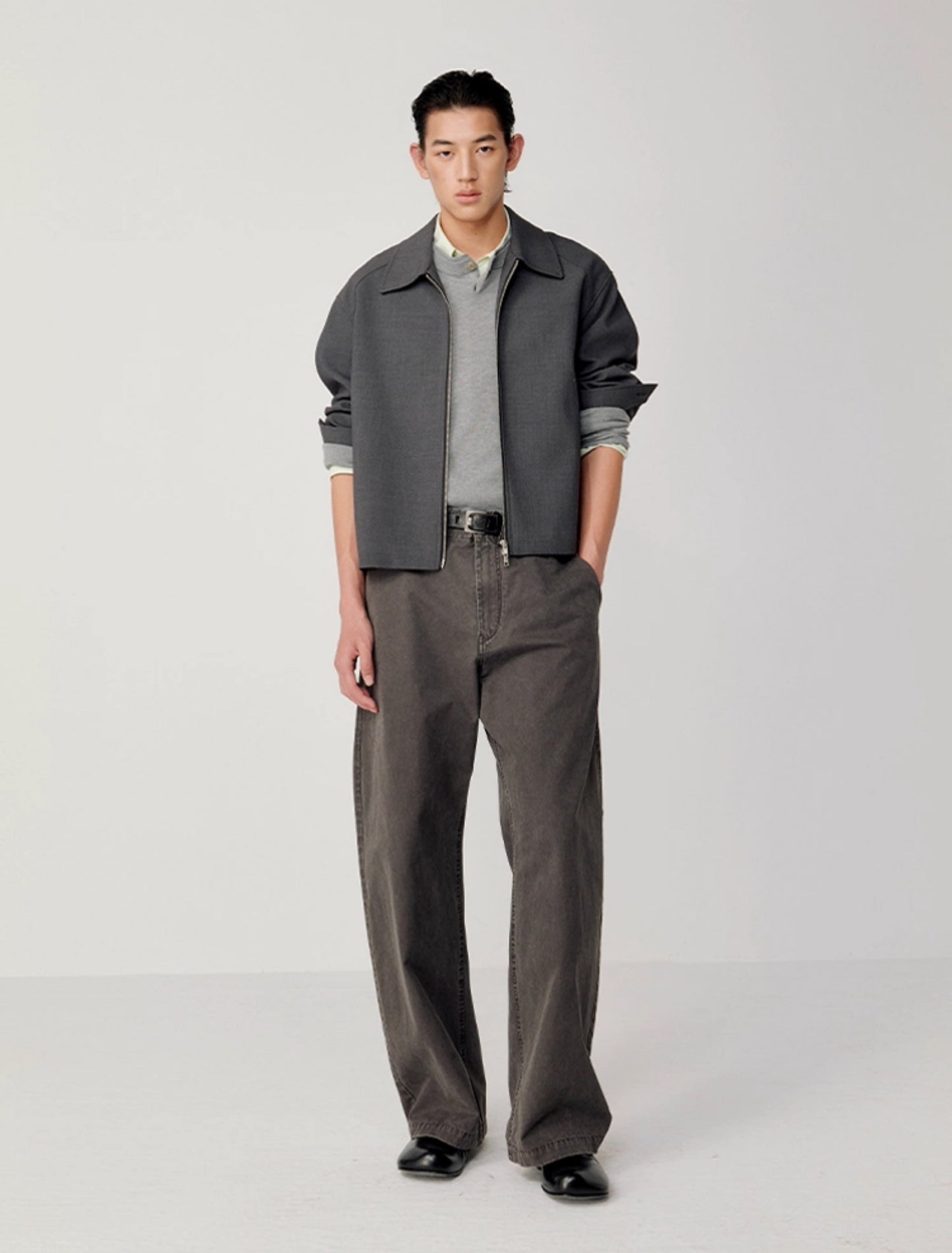 Wash Straight Casual Pants