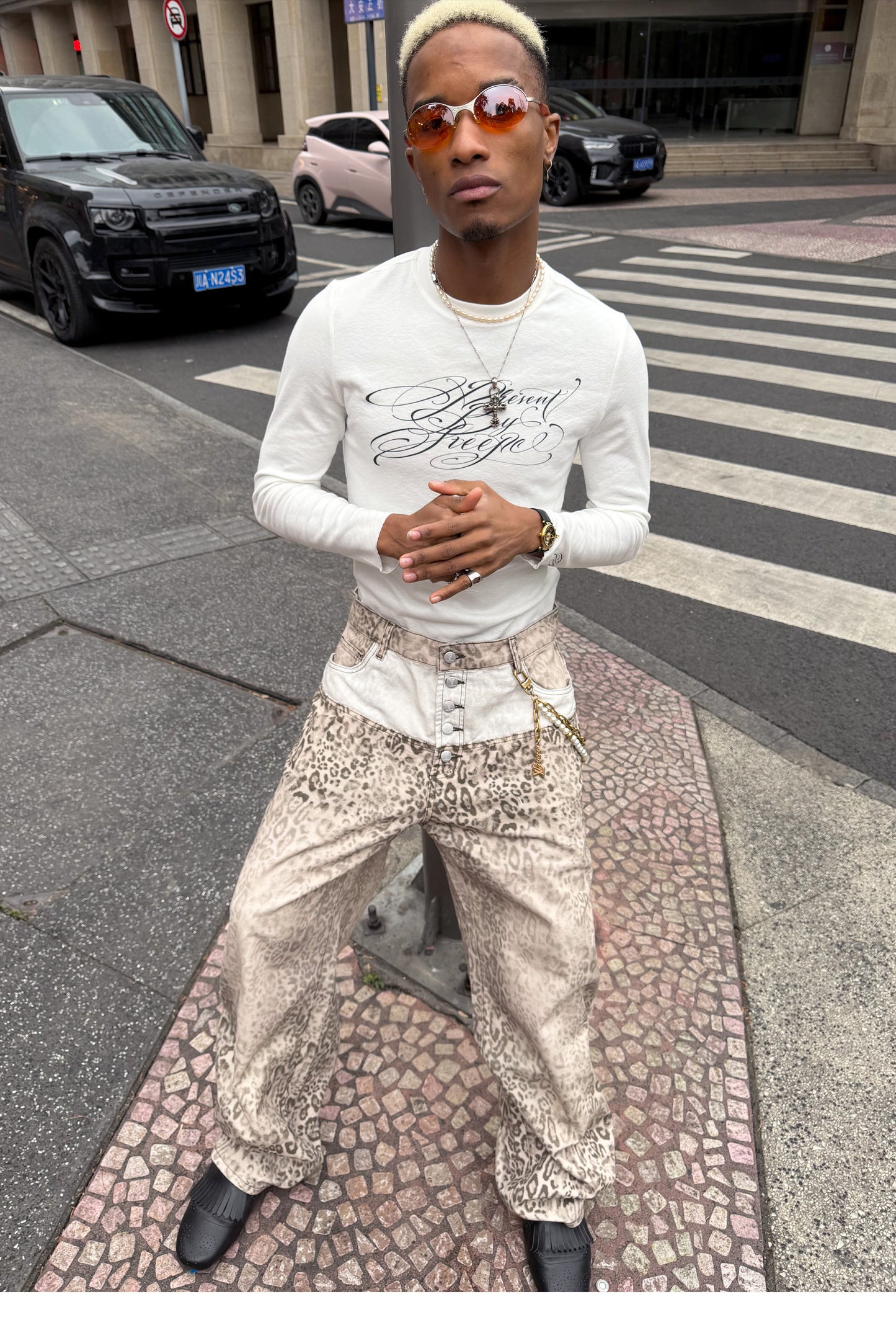 Custom Leopard-Print Casual Pants