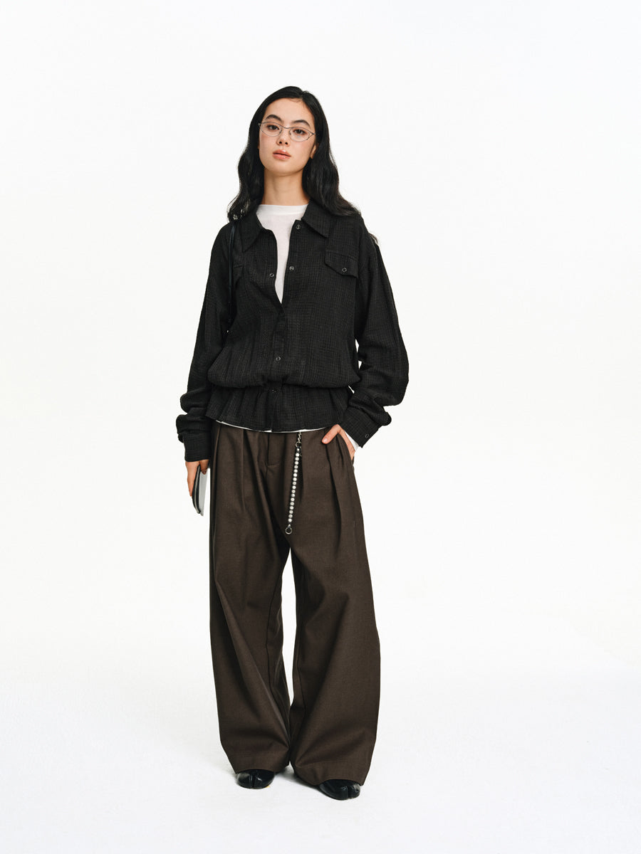 Wide-Leg Casual Pants