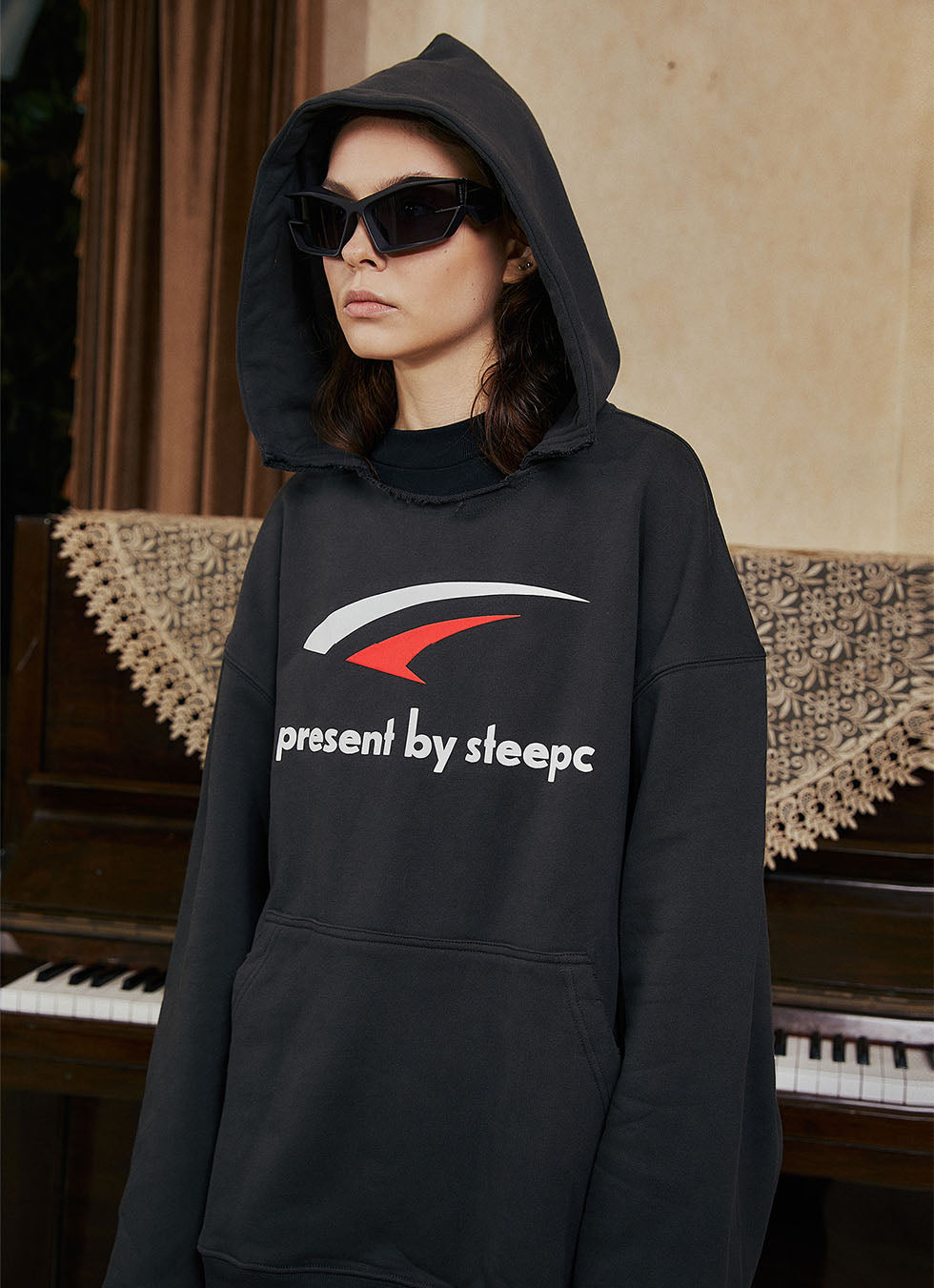 Basic Printed Logo Hooded Sweatshirtz