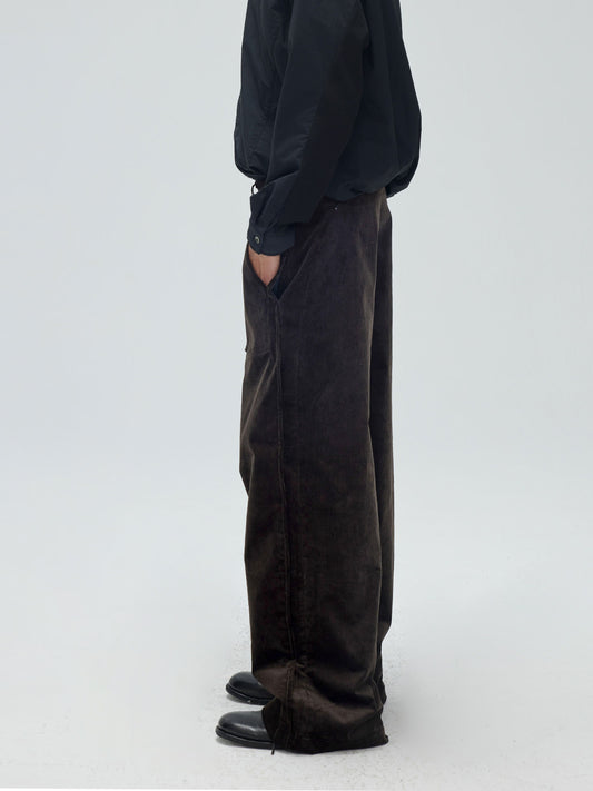 Loose-fit corduroy pants