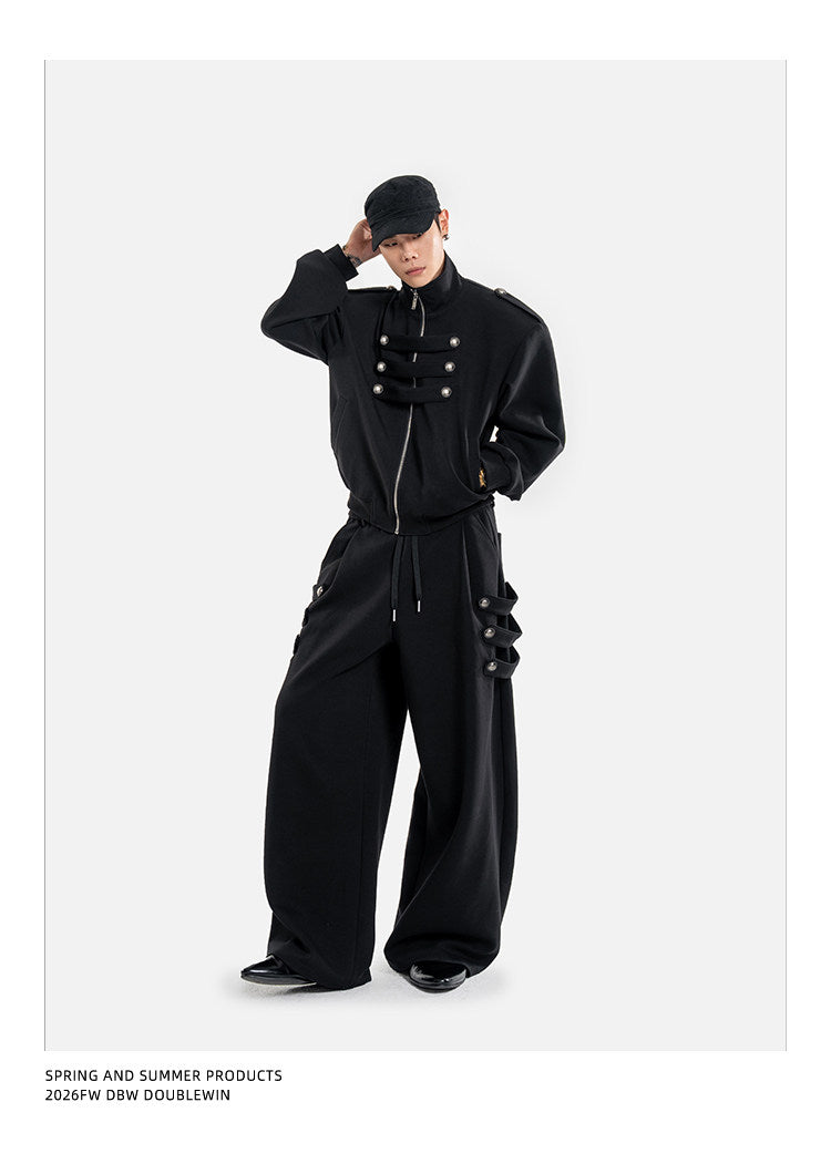 Multifunctional Wide-Shoulder Sweatshirt Set
