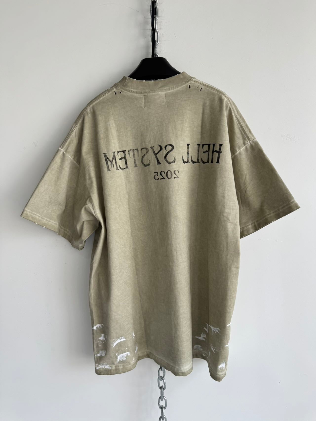 Washed Dirty Dye Print T-Shirt