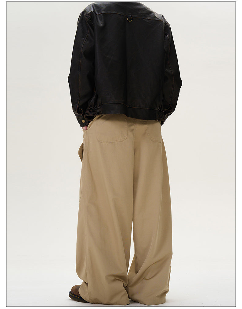 American Retro Large Pocket Casual Pants