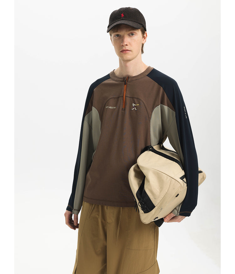 Contrast color sports T-shirt