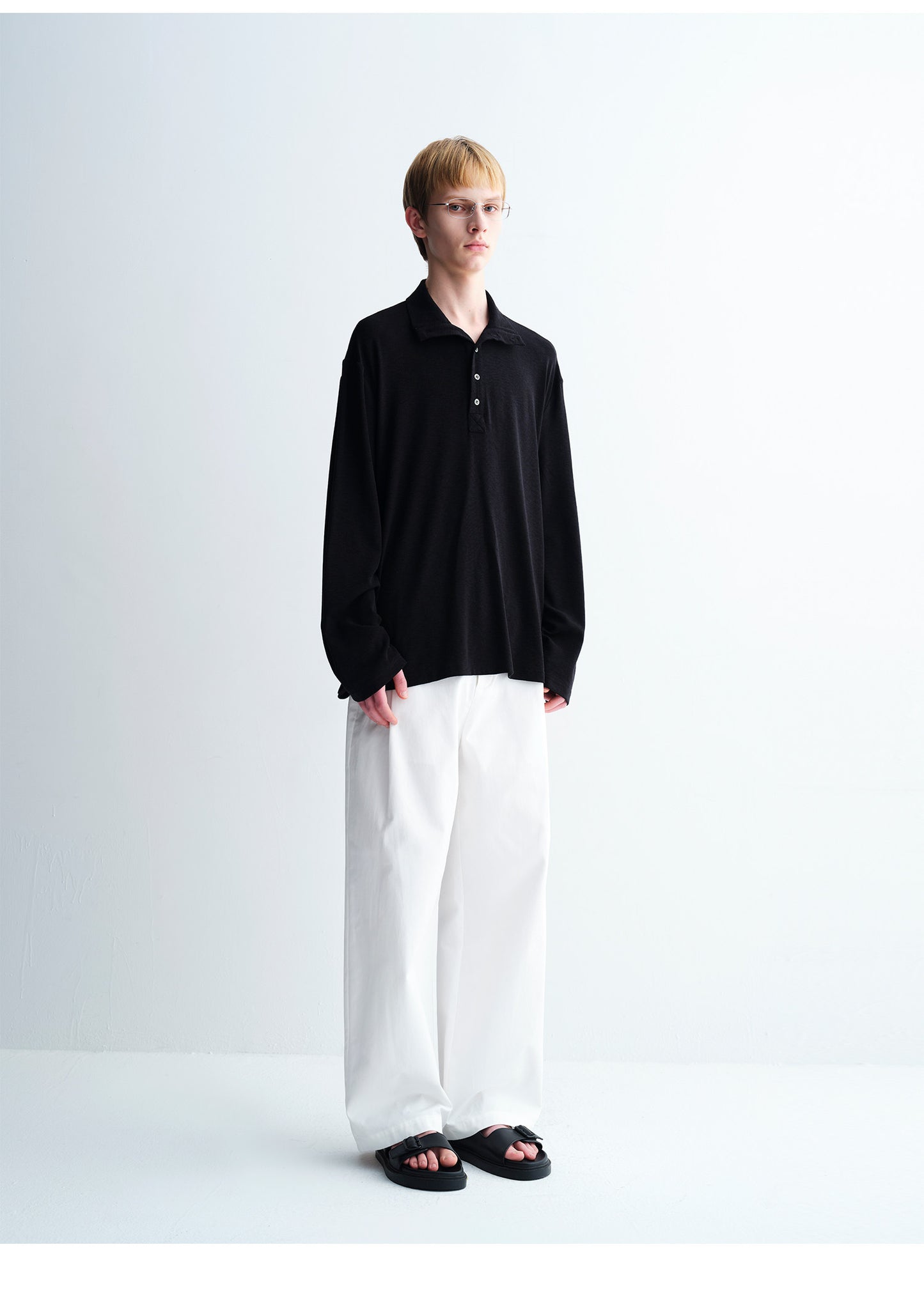 Cotton Blend Shell Button Shirt