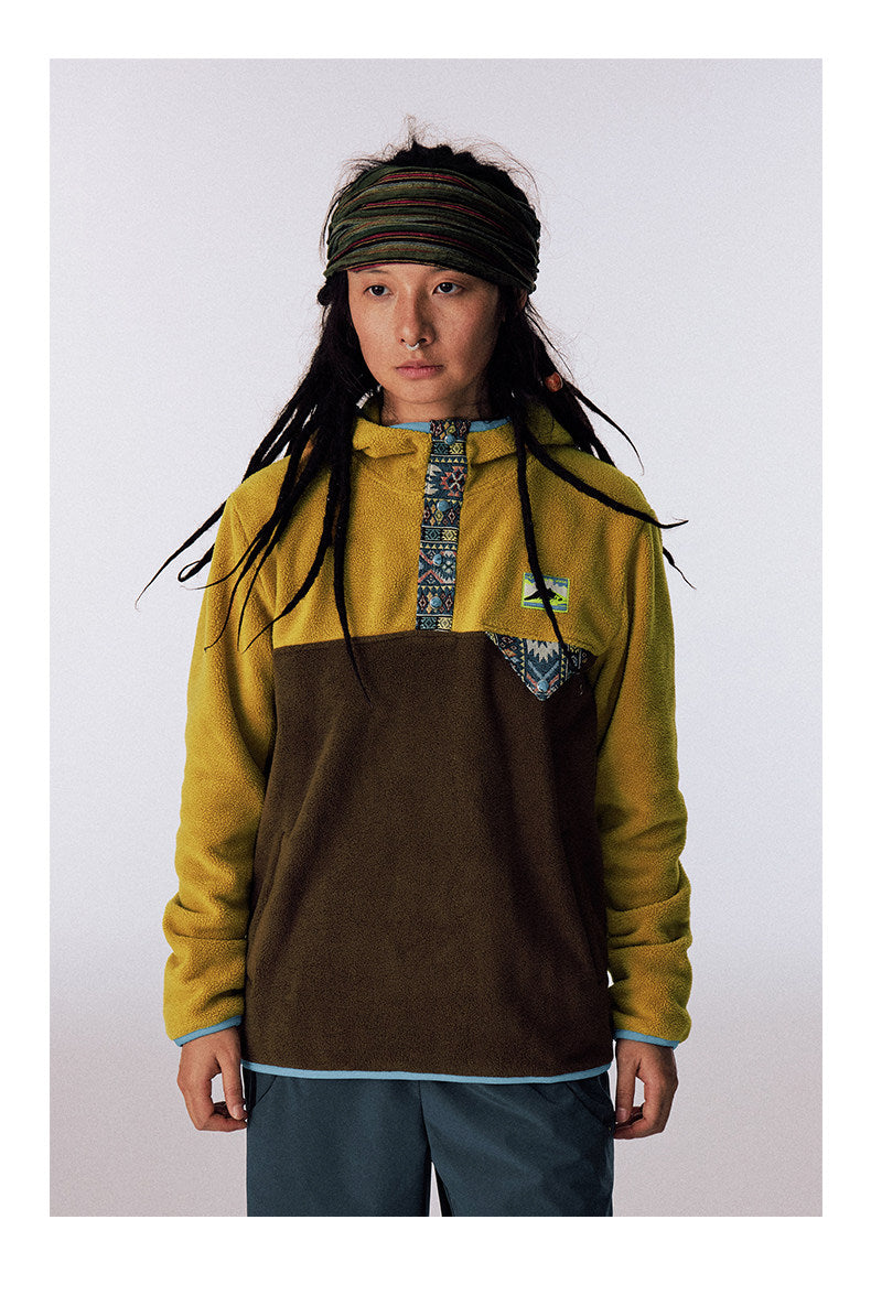 Color Block Hooded Jacket
