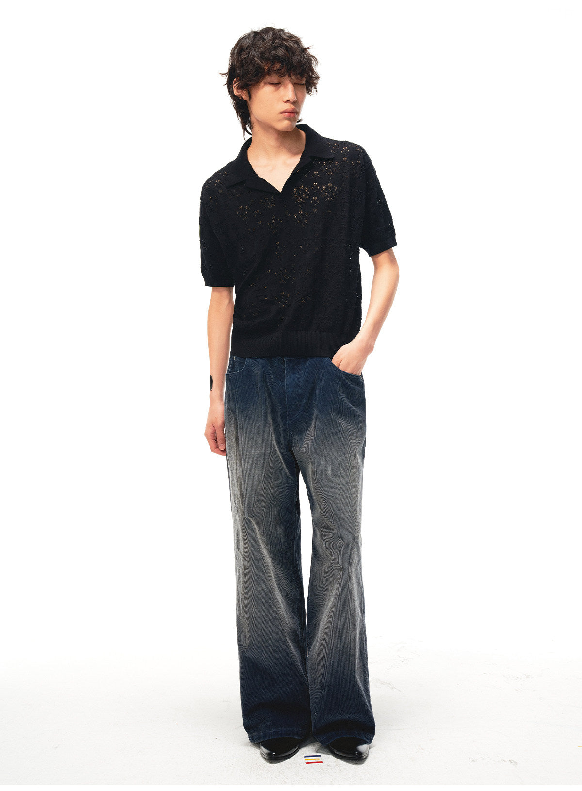 Openwork Polo Shirt