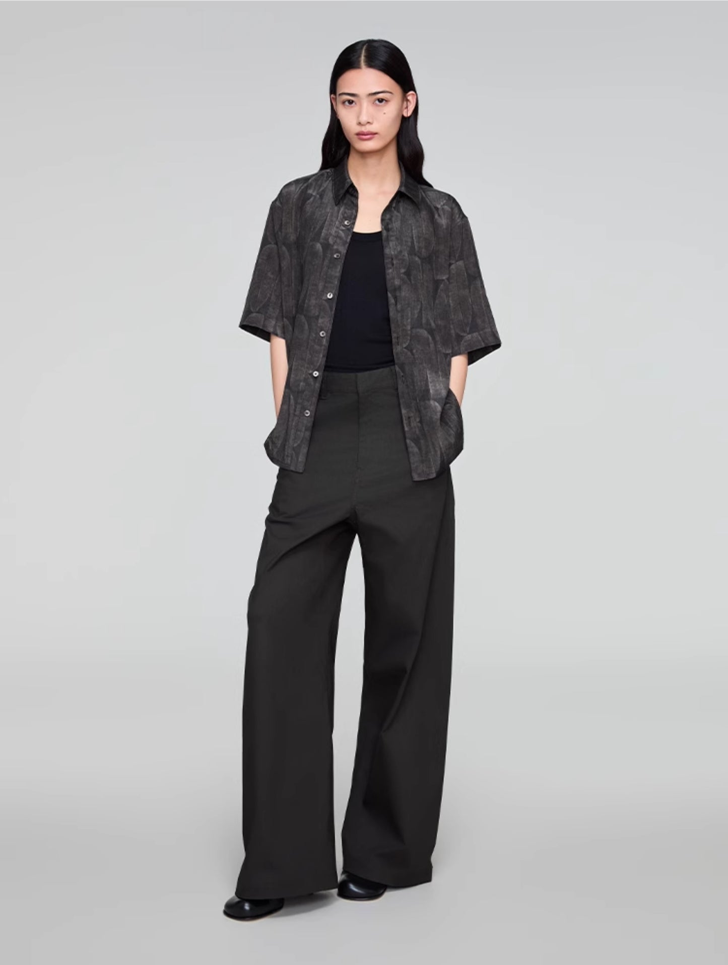 Wide Leg A-Line Casual Pants